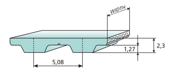 XL-Double Sided Timing Belt XL-correa de distribución de doble cara