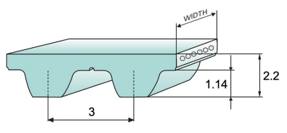S3M-Correa de distribuci&oacute;n de doble cara