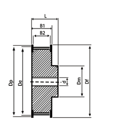 8M-Correa de distribuci&oacute;n de doble cara