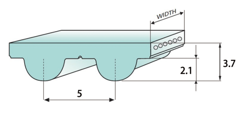 5M-Correa de distribuci&oacute;n de doble cara